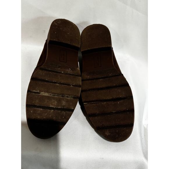 Anne Klein Eunice Brown Coco Vegan Loafers Chunky Chain Preppy Women’s 8.5 Work - Picture 8 of 9